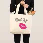 Niveau op Kiss-Tas Grote Tote Bag (Voorkant (product))