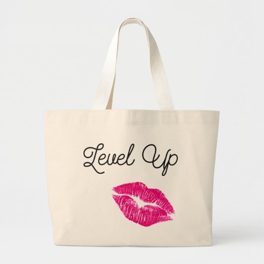Niveau op Kiss-Tas Grote Tote Bag (Voorkant)