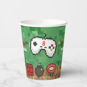 Niveau op startpagina Arcade Game Papieren Bekers