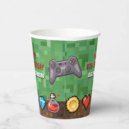 Niveau op startpagina Arcade Game Papieren Bekers (Rechts)