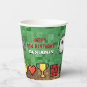 Niveau op startpagina Arcade Game Papieren Bekers (Voorkant)