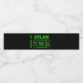 Niveau op videospelcontroller waterflaconetiket waterfles etiket (Enkel label)