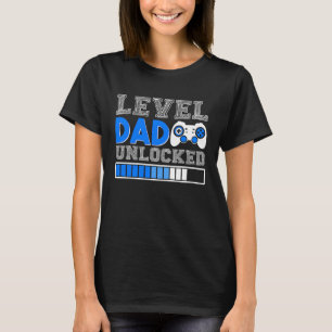 Niveau Papa Geslacht onthullen Gamer Zwangerschap T-shirt