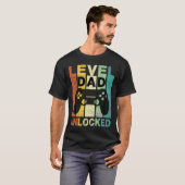 Niveau Papa ontgrendeld - Gamer T-shirt (Voorkant volledig)