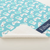 Niveau | Retro Gamer Patroon op maat Sherpa Deken (3/4)