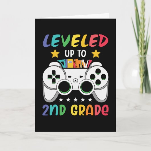 Niveau tot 2e klas terug naar school Video Gamer Kaart (Voorkant)