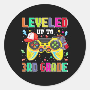 Niveau tot 3e klas gamer eerste dag jongens terug ronde sticker