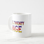 Niveau twintig manage koffiemok (Voorkant links)