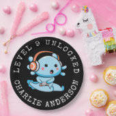 Niveau Up Axolotl Birthday Papieren Bordje (Feest)