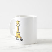 Niveau Up Funny Giraffe Pun Koffiemok (Voorkant links)