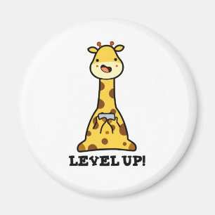 Niveau Up Funny Giraffe Pun Magneet