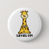 Niveau Up Funny Giraffe Pun Ronde Button 5,7 Cm (Voorkant)