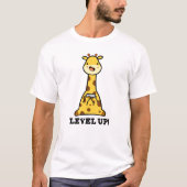 Niveau Up Funny Giraffe Pun T-shirt (Voorkant)