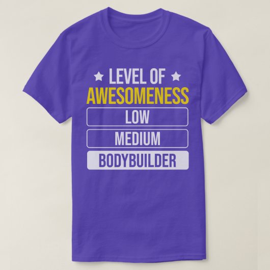 Niveau van bewustzijnsbodybuilder fitness Gym Quot T-shirt (Design voorkant)