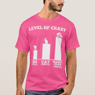 Niveau van Crazy Hermit Crab Schelpdieren Aquacult T-shirt