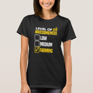 Niveau van de bekendheid van de landbouw in het mi t-shirt
