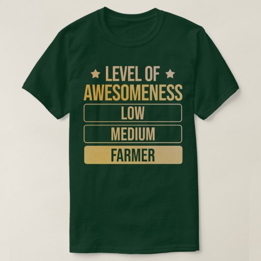 Niveau van de bewustmakingsboer t-shirt (Design voorkant)