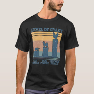Niveau van de gekke kippenfokkerij t-shirt