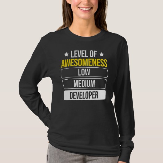 Niveau van de Ontwikkelaar van de Software van de T-shirt (Voorkant)