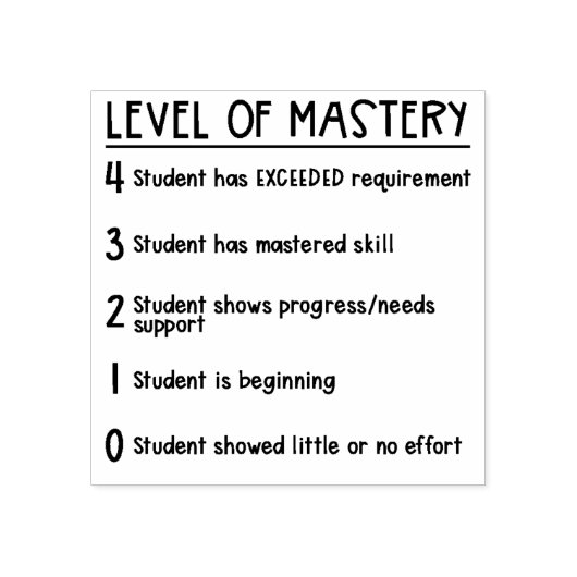 Niveau van meesterstempel rubberstempel (Afrduk)