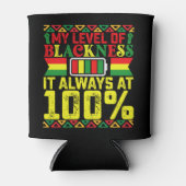 Niveau van zwartheid Juneteenth Black Geschiedenis Blikjeskoeler (Voorkant)