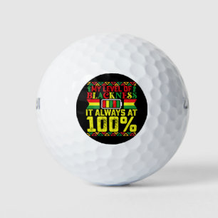 Niveau van zwartheid Juneteenth Black Geschiedenis Golfballen