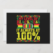 Niveau van zwartheid Juneteenth Black Geschiedenis Kaart (Voorkant)