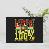 Niveau van zwartheid Juneteenth Black Geschiedenis Kaart (Staand voorkant)