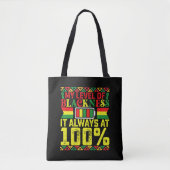 Niveau van zwartheid Juneteenth Black Geschiedenis Tote Bag (Voorkant)