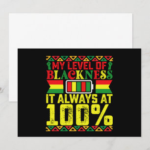 Niveau van Zwartheid Juneteenth Zwarte Geschiedeni Kaart