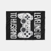 Niveau verhogen Echtgenoot Bruidegom Gamer Grafisc Fleece Deken (Voorkant (Horizontaal))