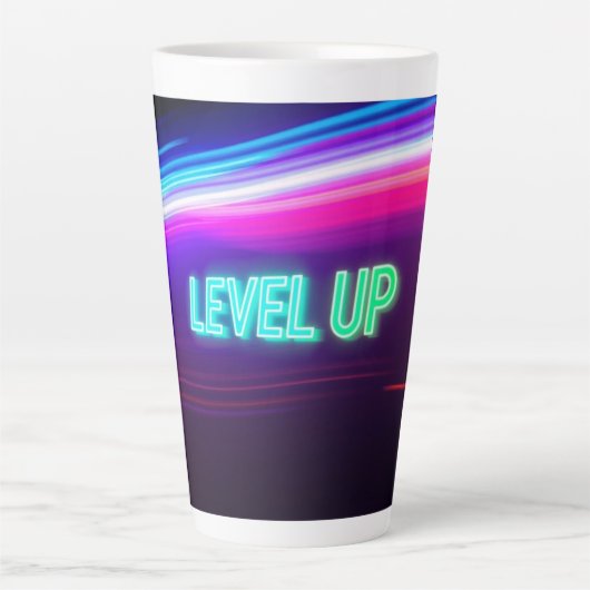 Niveau Verhogen Latte Mok (Voorkant)