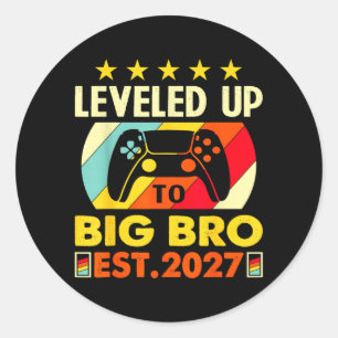 Niveau Verhogen Naar Grote Broer 2027 Funny Bevord Ronde Sticker