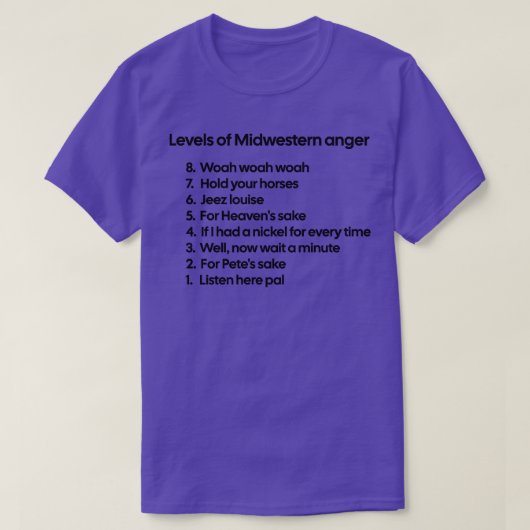 Niveaus van Midwesten Woede 1 T-shirt (Design voorkant)