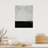 'Niveaus' zwart-wit Abstract Art Poster Afdrukken (Keuken)