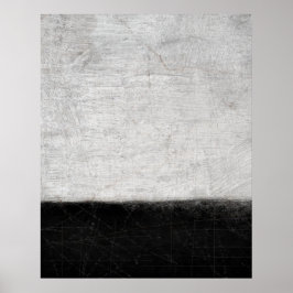 'Niveaus' zwart-wit Abstract Art Poster Afdrukken