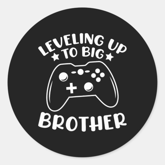 Nivelleren naar Big Brother Video Game Controller Ronde Sticker (Voorkant)