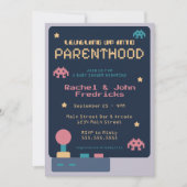 Nivelleren naar het Baby shower van videogames voo Kaart (Voorkant)