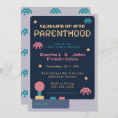 Nivelleren naar het Baby shower van videogames voo Kaart (Voorkant / Achterkant)