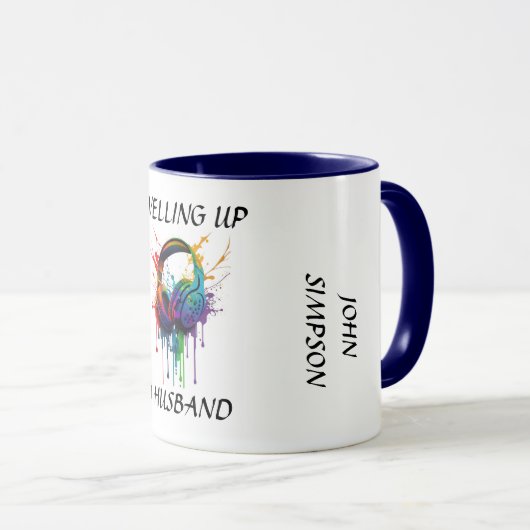 Nivelleren tot man Pas getrouwd bruidegom cadeau Mok (Voorkant rechts)