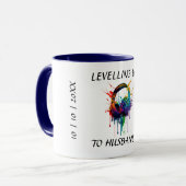 Nivelleren tot man Pas getrouwd bruidegom cadeau Mok (Voorkant links)