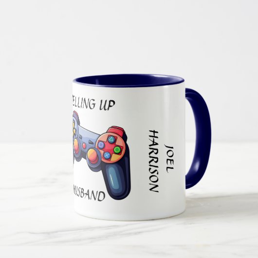 Nivelleren tot man Pas getrouwd bruidegom cadeau Mok (Voorkant rechts)