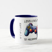 Nivelleren tot man Pas getrouwd bruidegom cadeau Mok (Voorkant links)