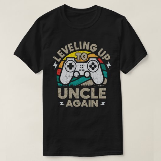 Nivelleren tot oom weer gamer gepromoveerd tot oom t-shirt (Design voorkant)