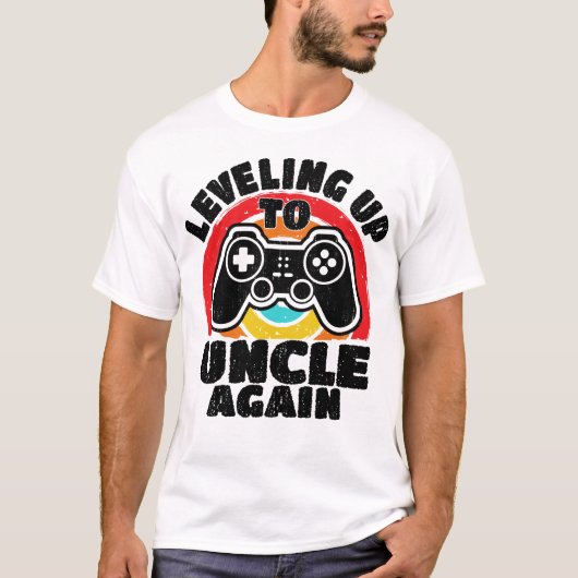 Nivelleren tot oom weer gamer gepromoveerd tot oom t-shirt (Voorkant)