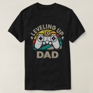 Nivelleren tot papa Grappige Gaming Gamer Papa T-shirt