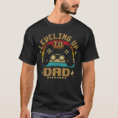 Nivelleren tot papa Grappige Gaming Gamer Papa T-shirt (Voorkant)