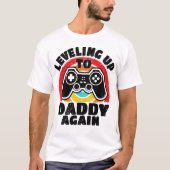 nivelleren tot papa weer gepromoveerd tot papa t-shirt (Voorkant)