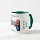 Nivelleren tot vrouw. Pas getrouwd bruidscadeau Mok (Voorkant rechts)