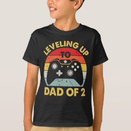 Nivellering naar papa van 2 t-shirt